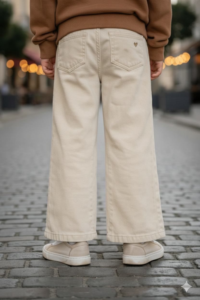 Jean large beige