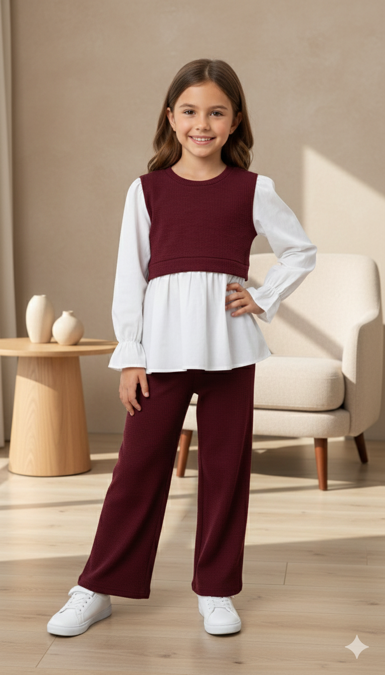 Ensemble pull chemise enfant